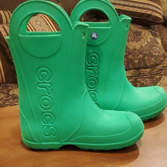 CROCS Other - CROCS Kids Vibrant Green Rain Boots